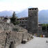 Bâtiments médiévaux qui donnent sur le théâtre romain, Aoste, Vallée d'Aoste. Auteur et Copyright Marco Ramerini