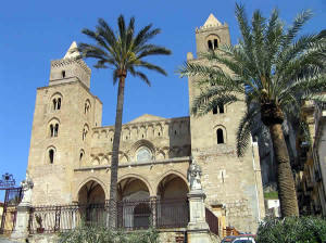 La cathédrale de Cefalù, Palerme, Sicile. Auteur et Copyright Marco Ramerini