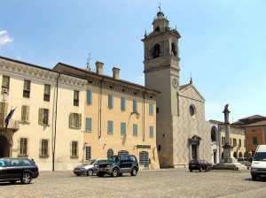 Paroissiale de Santa Maria Assunta, Piazza Ducale, Sabbioneta, Mantoue, Lombardie. Auteur et Copyright Marco Ramerini