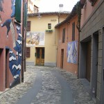 I dipinti sui muri di Dozza, Bologna. Autore e Copyright Marco Ramerini.