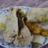 Kabab di agnello e pollo con pane e riso. Autore e Copyright Marco Ramerini