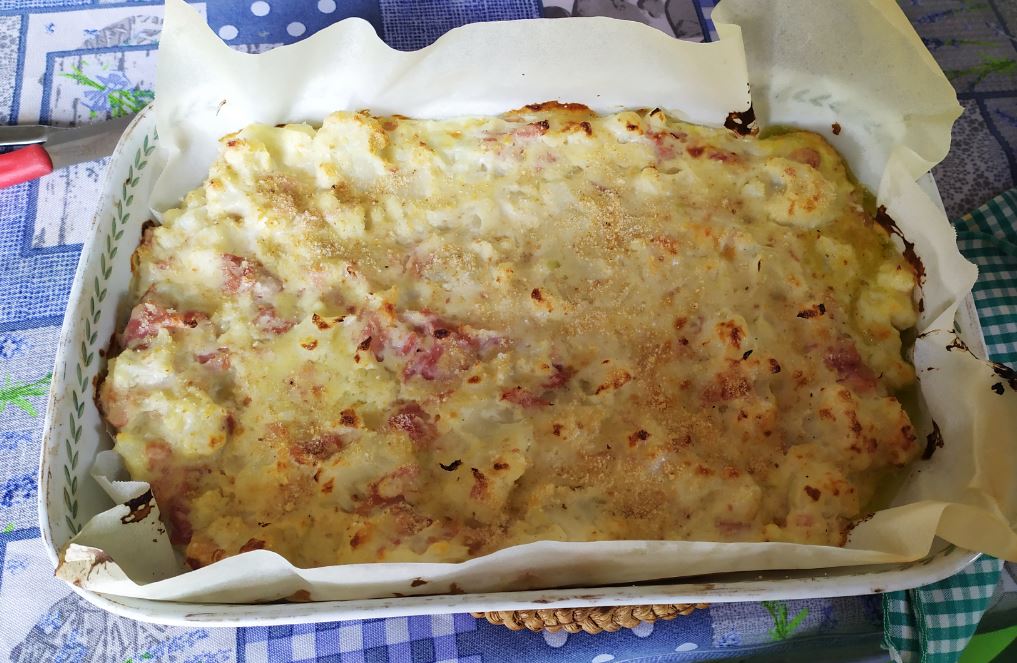 Sformato di cavolfiore gratinato. Autore e Copyright Laura Ramerini